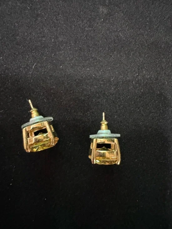 NWOT kate spade Golden Citrine-Color Faceted Stud Earrings - Picture 7 of 9